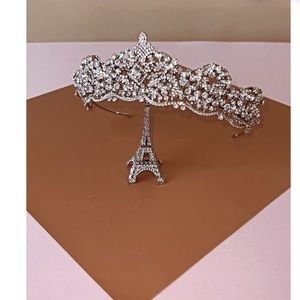 Silver Crystal Bridal Tiara, Swarovski Wedding Tiara, Unique Bridal Accessories
